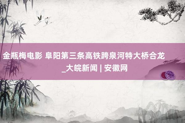 金瓶梅电影 阜阳第三条高铁跨泉河特大桥合龙          _大皖新闻 | 安徽网