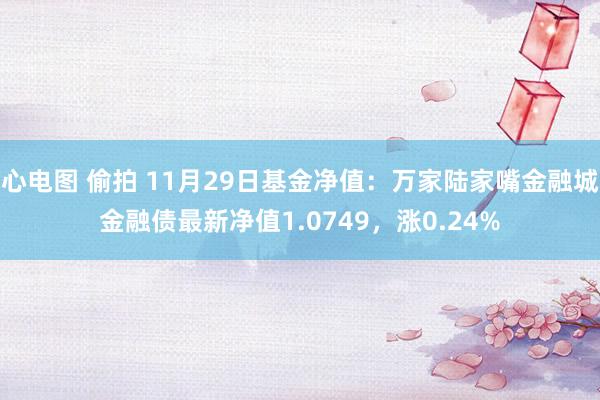心电图 偷拍 11月29日基金净值：万家陆家嘴金融城金融债最新净值1.0749，涨0.24%