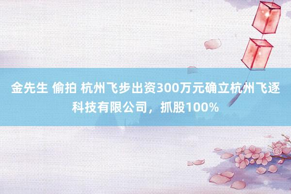 金先生 偷拍 杭州飞步出资300万元确立杭州飞逐科技有限公司，抓股100%