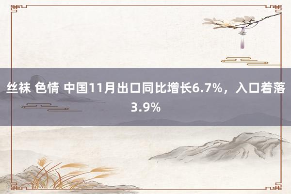 丝袜 色情 中国11月出口同比增长6.7%，入口着落3.9%