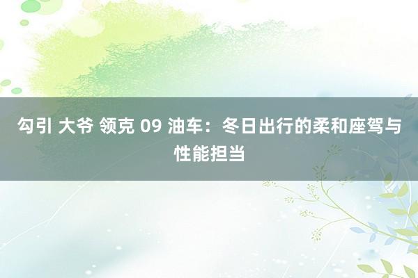 勾引 大爷 领克 09 油车：冬日出行的柔和座驾与性能担当