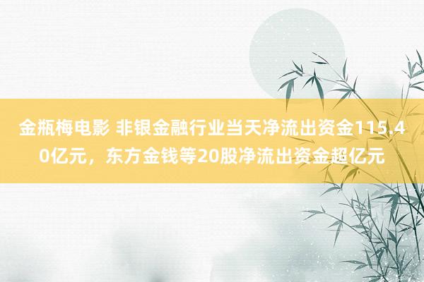 金瓶梅电影 非银金融行业当天净流出资金115.40亿元，东方金钱等20股净流出资金超亿元