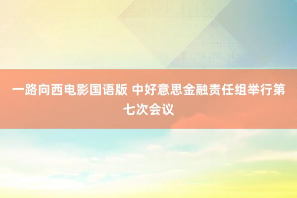 一路向西电影国语版 中好意思金融责任组举行第七次会议