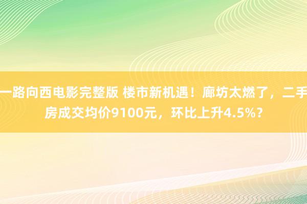 一路向西电影完整版 楼市新机遇！廊坊太燃了，二手房成交均价9100元，环比上升4.5%？