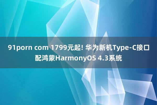 91porn com 1799元起! 华为新机Type-C接口配鸿蒙HarmonyOS 4.3系统