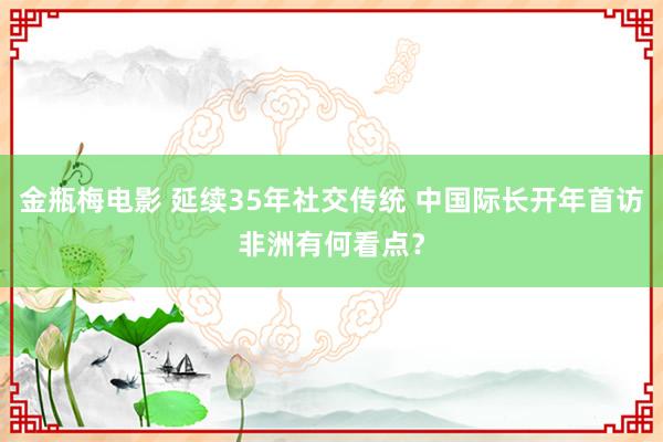金瓶梅电影 延续35年社交传统 中国际长开年首访非洲有何看点？