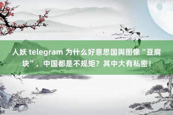 人妖 telegram 为什么好意思国舆图像“豆腐块”，中国都是不规矩？其中大有私密！