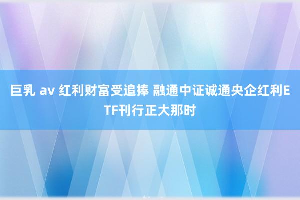巨乳 av 红利财富受追捧 融通中证诚通央企红利ETF刊行正大那时