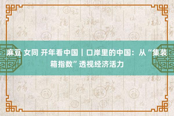 麻豆 女同 开年看中国｜口岸里的中国：从“集装箱指数”透视经济活力