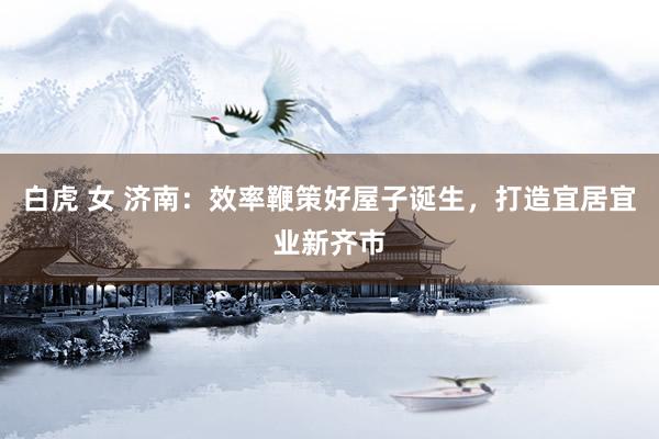 白虎 女 济南：效率鞭策好屋子诞生，打造宜居宜业新齐市
