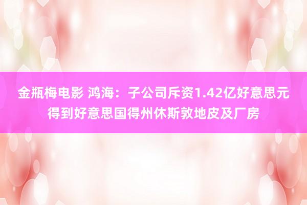 金瓶梅电影 鸿海：子公司斥资1.42亿好意思元得到好意思国得州休斯敦地皮及厂房
