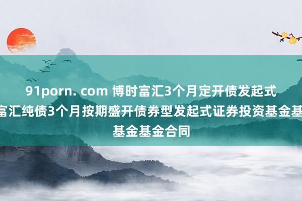 91porn. com 博时富汇3个月定开债发起式: 博时富汇纯债3个月按期盛开债券型发起式证券投资基金基金合同