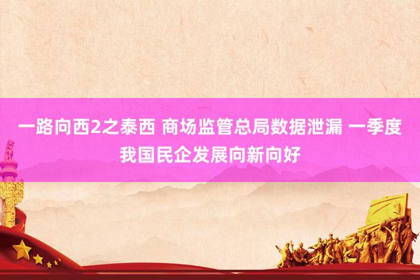 一路向西2之泰西 商场监管总局数据泄漏 一季度我国民企发展向新向好